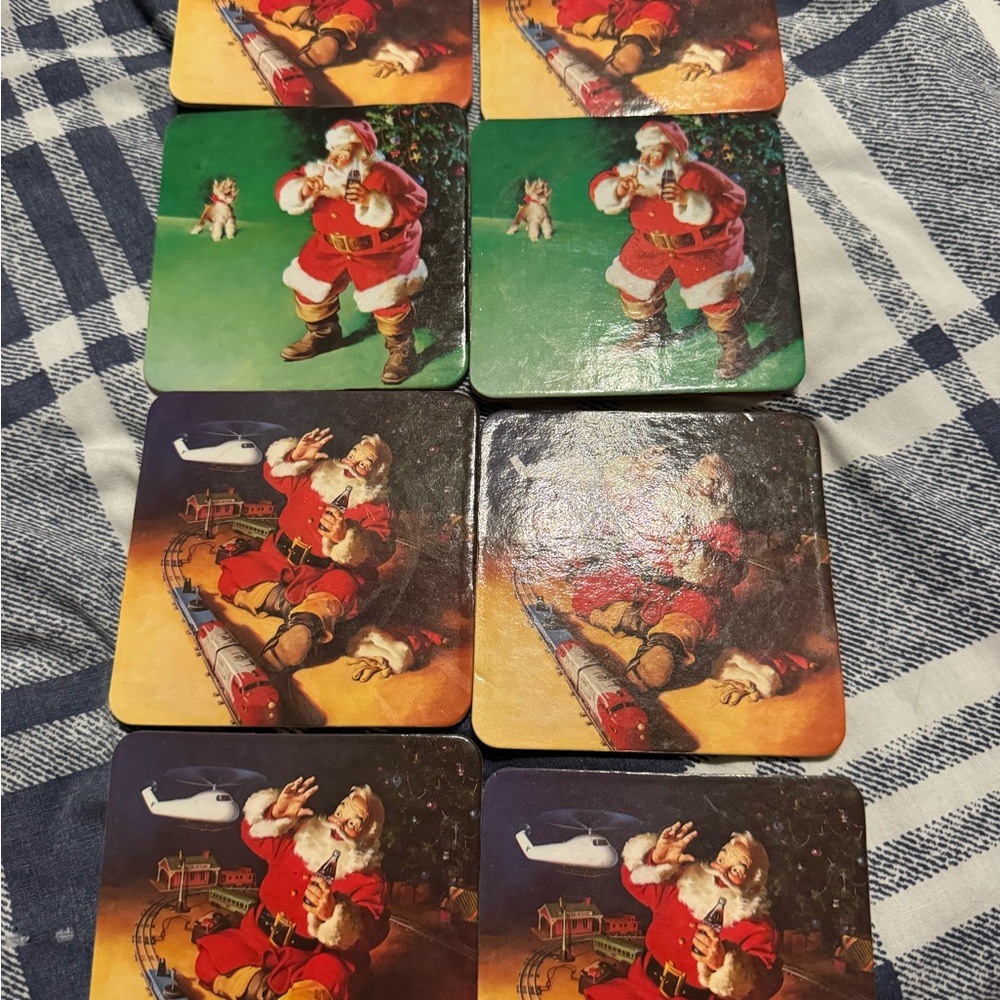 Coca-Cola Santa Claus Themed Coasters Set